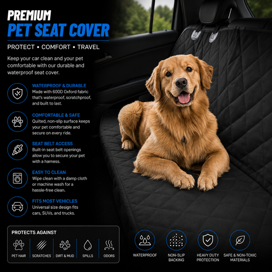 Water and dirt resistant rear seat load pad car mats
