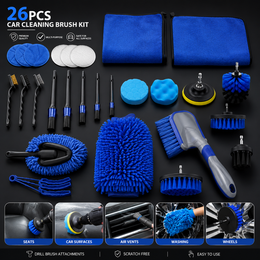 26PCS Interior & Exterior Detailing Kit