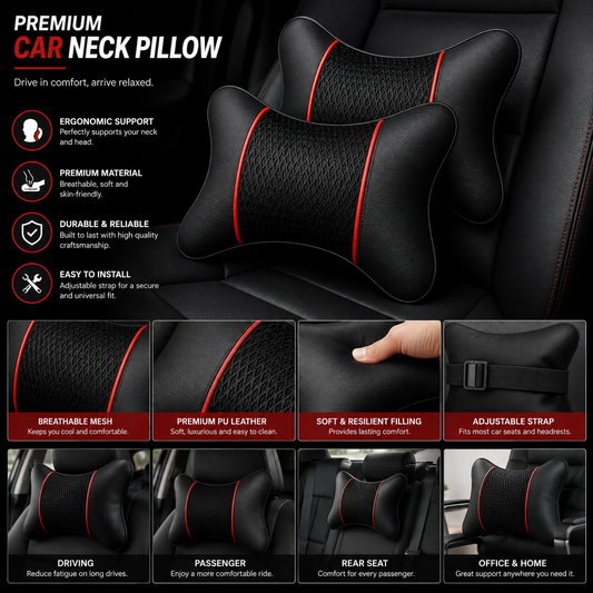 3D Universal Car Headrest Pillow