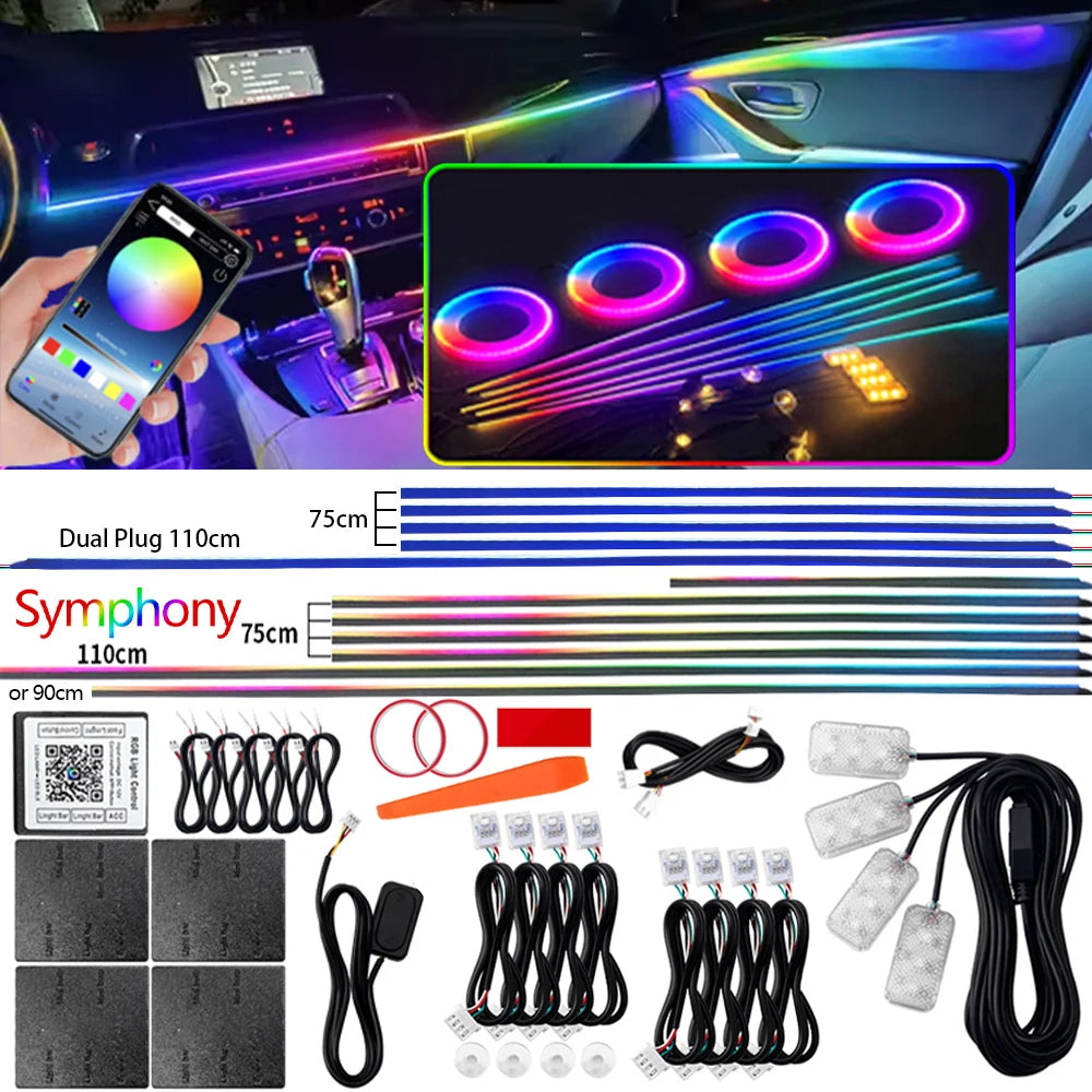 Dashgleam™ - Premium Acrylic LED Symphony Kit